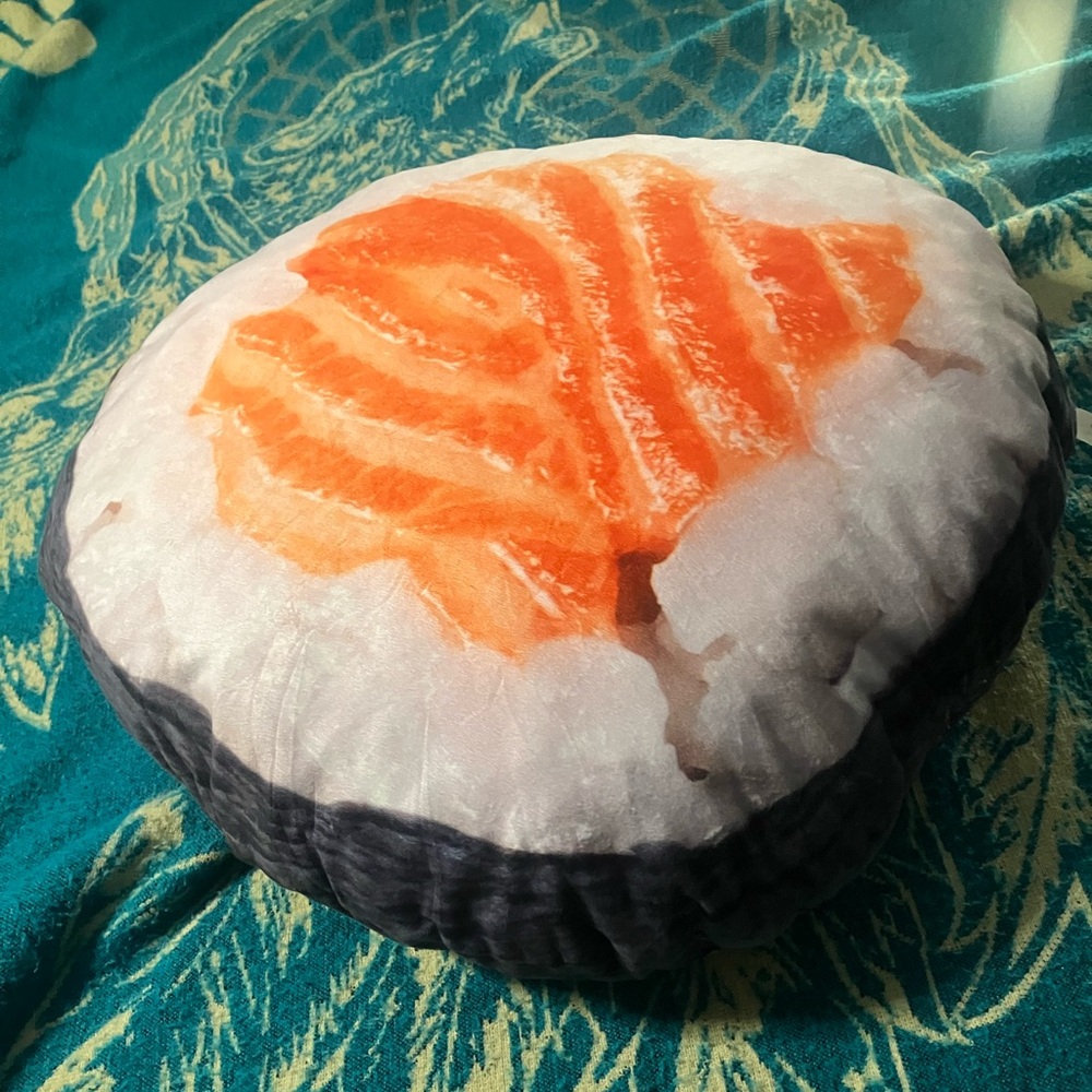 Realistic Giant Sushi Pillow NEW 23”